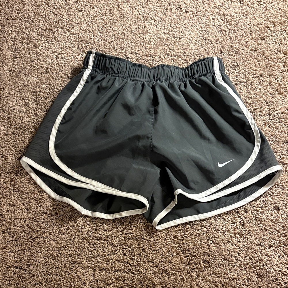 Nike Women's Black Athletic Shorts with White Trim